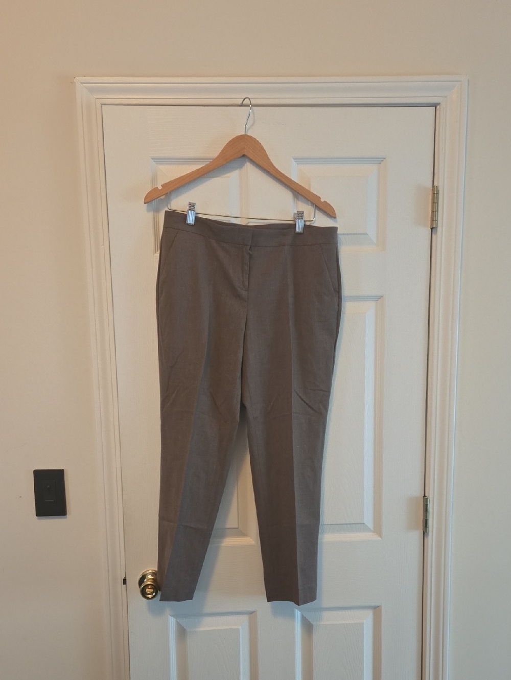 Vince Camuto Straight-Leg Pants in Taupe